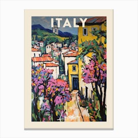 Lucca Italy 2 Fauvist Painting  Travel Poster Canvas Print