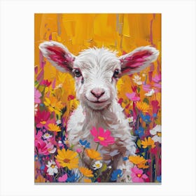 Lamb In The Meadow Canvas Print