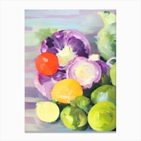 Cabbage 3 Tablescape vegetable Canvas Print