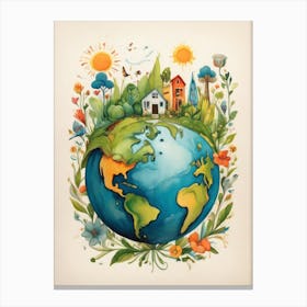 Earth Day Poster Canvas Print