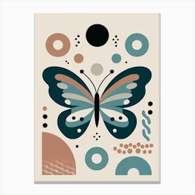 Boho Minimalist Butterfly Poster 8 Canvas Print