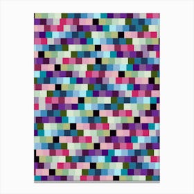 Retro Colorful Checkerboard | 01 Canvas Print