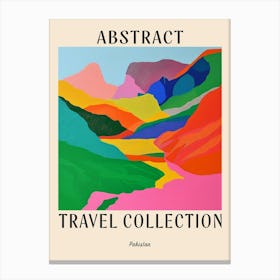 Abstract Travel Collection Poster Pakistan 1 Canvas Print