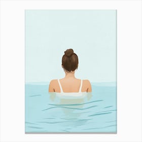 Woman In The Water Canvas Print