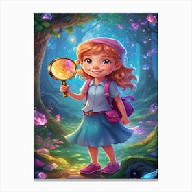 Girl In The Forest Canvas Print