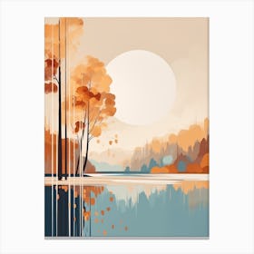 Autumn , Fall, Landscape, Inspired By National Park in the USA, Lake, Great Lakes, Boho, Beach, Minimalist Canvas Print, Travel Poster, Autumn Decor, Fall Decor 29 Canvas Print