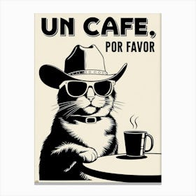 Un Cafe Por Favor 8 Canvas Print