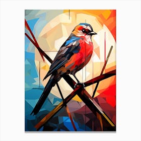 Bird Abstract Pop Art 4 Canvas Print