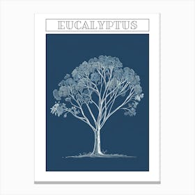 Eucalyptus Tree Minimalistic Drawing 4 Poster Canvas Print