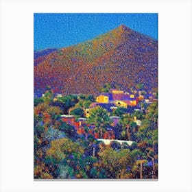 El Cajon, City Us  Pointillism Canvas Print