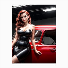 50's Pin Up Girl Canvas Print