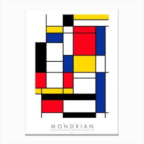 Mondrian Comp 1929 Canvas Print