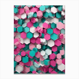 3d Hexagons Canvas Print