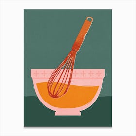 Whisk And Mixing Bowl Canvas Print