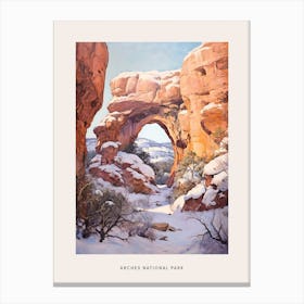 Dreamy Winter National Park Poster  Arches National Park United States 1 Canvas Print