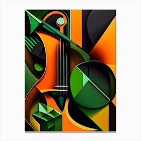 Violinorangegreen3 Canvas Print