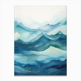 'Blue Waves' 1 Canvas Print