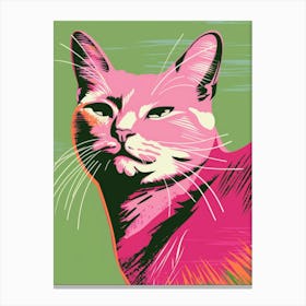 Pink Cat 2 Canvas Print