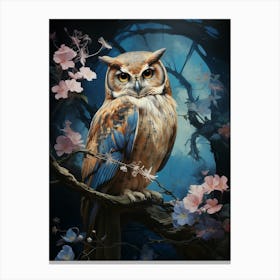 Owl In The Forest Canvas Print