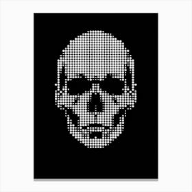 Skull Pixel Art Canvas Print