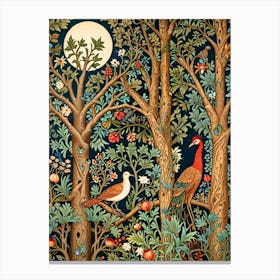 William Morris Pheasants In The Forest Canvas Print