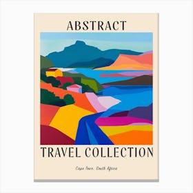 Abstract Travel Collection Poster Cape Town South Africa 2 Canvas Print
