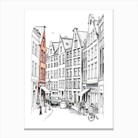 Street Scene In Amsterdam 1 Canvas Print