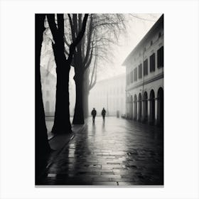 Lucca, Italy,  Black And White Analogue Photography  3 Canvas Print