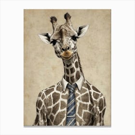 Business Giraffe Canvas Print