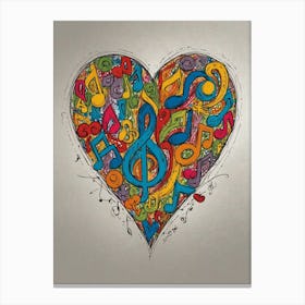 Heart Of Music 35 Canvas Print