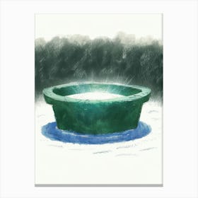 Bowl In The Snow Canvas Print