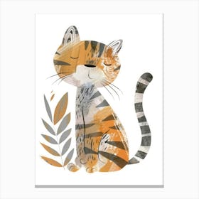 Charming Nursery Kids Animals Tiger 4 Canvas Print