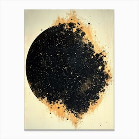 Abstract Minimal Celestial Painting 1 Canvas Print