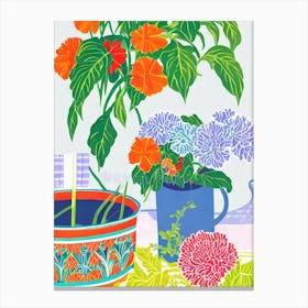 Carnation 2 Eclectic Boho Plant Canvas Print