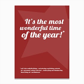 Christmas - It's the Most Wonderful Time II Canvas Print