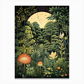 Kairakuen Japan Henri Rousseau S Style Rousseau 4 Canvas Print
