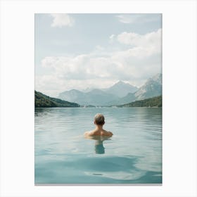 Swimming In A Tranquil Lake Canvas Print