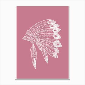 Headdress - Dirty Pink Canvas Print