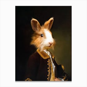 Sir Ole The Rabbit Pet Portraits Canvas Print