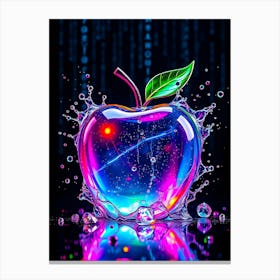 Glass Apple In Matrix Canvas Print