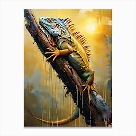 A Majestic Golden Iguana Lizard Pt. 2 Canvas Print