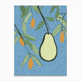 Avocado Illustration 4 Canvas Print