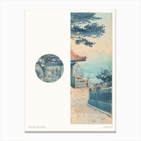 Kamakura Japan 3 Cut Out Travel Poster Canvas Print