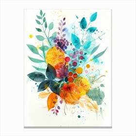 Watercolor Floral Painting Canvas Print