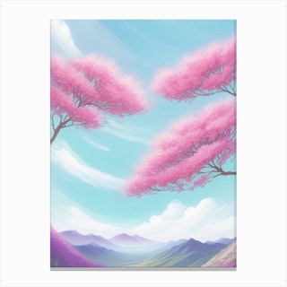 Watercolor Landscape Painting 2 Canvas Print