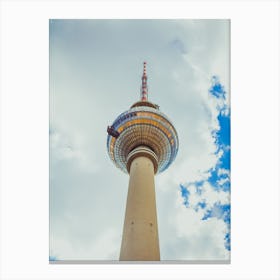 The Tv Tower Of Berlin That Located On The Alexanderplatz 2 Canvas Print