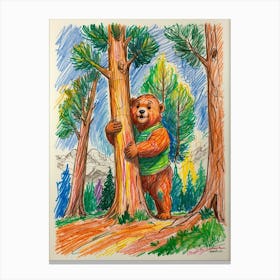 Bear In The Woods 1 Canvas Print