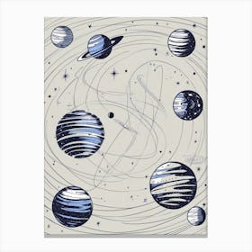 Planets In Space 9 Canvas Print