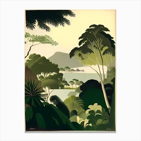 Ile De La Reunion France Rousseau Inspired Tropical Destination Canvas Print