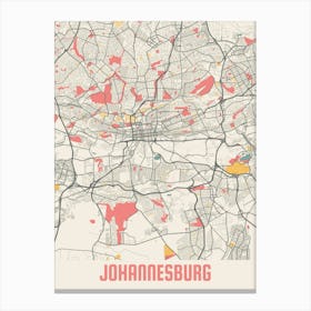 Johannesburg Map Poster Canvas Print